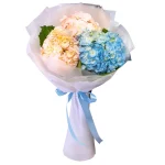 Букет из 3 разноцветных гортензий